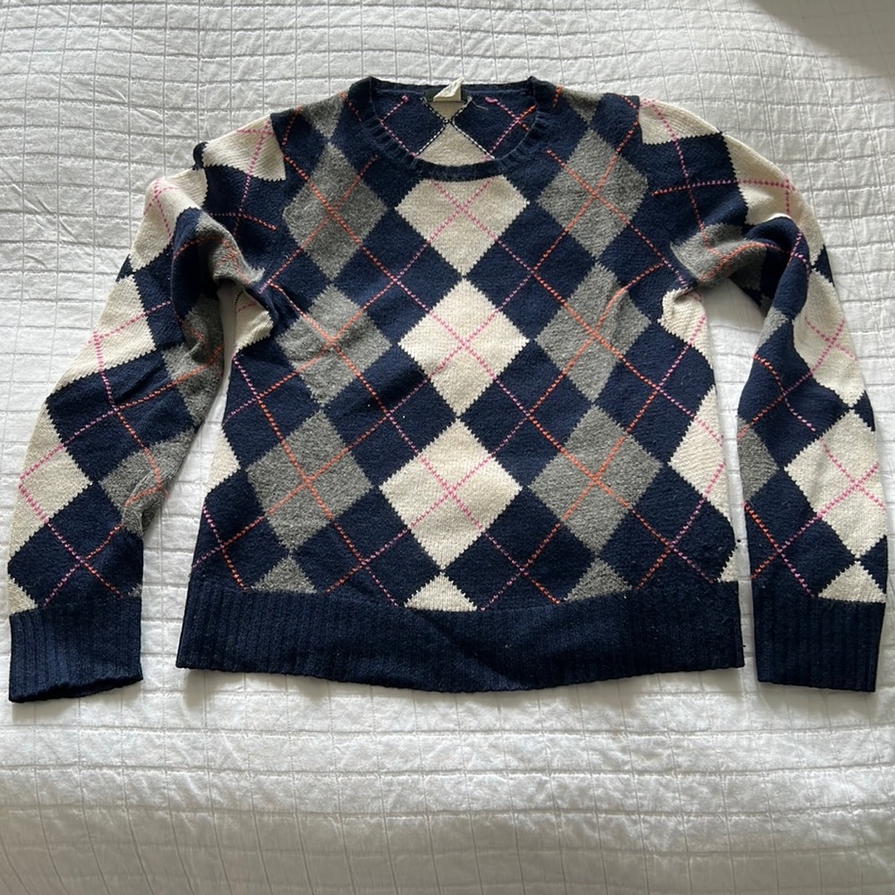 J. Crew Argyle Sweater